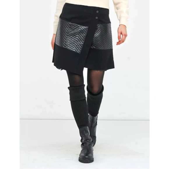 NU Denmark Malou Black asymmetrical Skirt size 40 US 12 - Picture 1 of 17